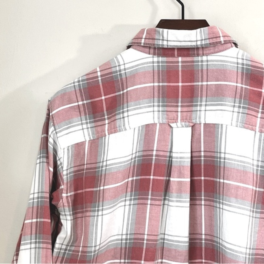 American Eagle Women’s Plaid Cropped Button Up - image 8